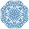snowflake abstract symmetrical blue fantastic patterned
