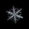 Snowflake on black background