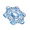 Snowflake Blue Ice Crystal Winter Symbol isolated