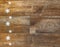 Snowflake border on rustic wood background