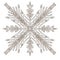 Snowflake Christmas illusration. Adult coloring page or temporary tattoo. Creative New Year print.