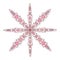 Snowflake Christmas illusration. Cute temporary tattoo. New Year print.