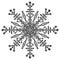 Snowflake creative illusration. Ethnic temporary tattoo. Creative print.