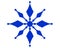 Snowflake, crystal of frozen water - vector full color picture, logo or pictogram. Snowflake blue symbol, sign