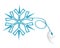 Snowflake depicted with computer mouse cable