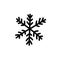 Snowflake doodle icon, vector illustration