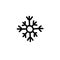Snowflake doodle icon, vector illustration