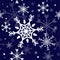 Snowflake element seamless pattern illustration design on dark blue background,vector. Christmas paper warping decoration concept.