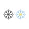 Snowflake energy, cold energy. Vector logo icon template