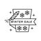 Snowflake fireworks icon. Simple line, outline vector elements of winter sale icons for ui and ux, website or mobile application