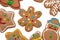 Snowflake gingerbread cookie