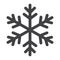 Snowflake glyph icon, New year and Christmas