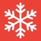 Snowflake glyph icon, New year and Christmas