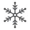 Snowflake glyph icon, snow and winter, frost sign, vector graphics, a solid pattern on a white background.