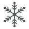 Snowflake glyph icon, weather and climate, snow sign, vector graphics, a solid pattern on a white background.