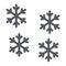 Snowflake glyph icon, winter and forecast, snow sign, vector graphics, a solid pattern on a white background.