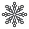 Snowflake glyph icon, winter and ice, snow sign, vector graphics, a solid pattern on a white background.