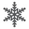 Snowflake glyph icon, winter and ice, snow sign, vector graphics, a solid pattern on a white background.