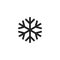 Snowflake Glyph Vector Icon, Symbol or Logo.