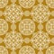 Snowflake gold seamless background pattern