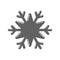 Snowflake gray icon. Cartoon snow flake sign isolated on white background. Symbol of Christmas holiday, winter