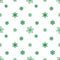 Snowflake green white background