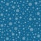Snowflake hand drawn holiday background. Christmas vector seamless pattern