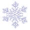 Snowflake Icon graphic. A large hand-drawn snowflake.