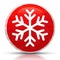 Snowflake icon metallic grunge abstract red round button illustration