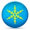 Snowflake icon modern flat cyan blue round button