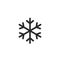 Snowflake icon. snow symbol in simple flat design. weather forecast sign