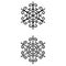 Snowflake icon vector set. christmas illustration sign collection. crystal symbol.