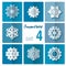 Snowflake icon. Winter theme. Winter snowflakes of different shapes.