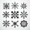 Snowflake Icons: Symmetrical Arrangements In Traditional Ink Painting Style