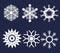 Snowflake illustration set