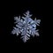 Snowflake isolated on black background