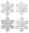 Snowflake Isolated Christmas Hanging Decoration White Snow Flake