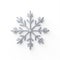 Snowflake isolated on white background.