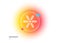 Snowflake line icon. Christmas snow sign. Gradient blur button. Vector