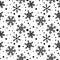 Snowflake line seamless pattern winter ice snow