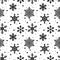 Snowflake line seamless pattern winter ice snow