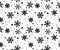 Snowflake line seamless pattern winter ice snow