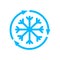 Snowflake logo, Freezer Icon. Cold Temperature Vector