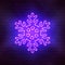 Snowflake neon lamp illustration