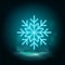 Snowflake neon vector icon Vector. Illustration of Snowflake