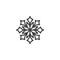 Snowflake ornate line icon