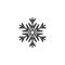 Snowflake ornate line icon