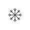 Snowflake outline icon