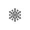 Snowflake outline icon