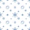 Snowflake pattern blue sky color white background